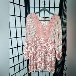 Sincerely Jules Floran Bohemian Embroidered Dress with Pockets size L